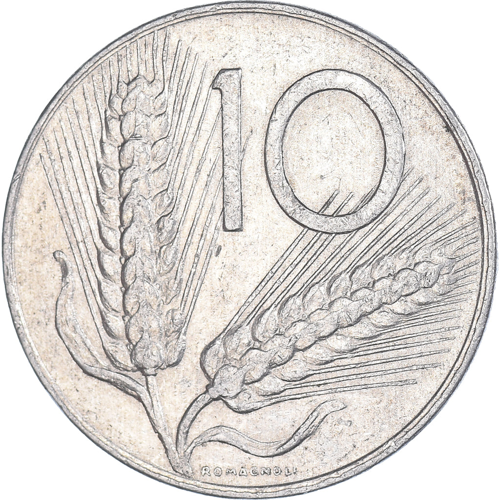 Munten, Italië, 10 Lire, 1977, Rome, FR+, Aluminium, KM:93