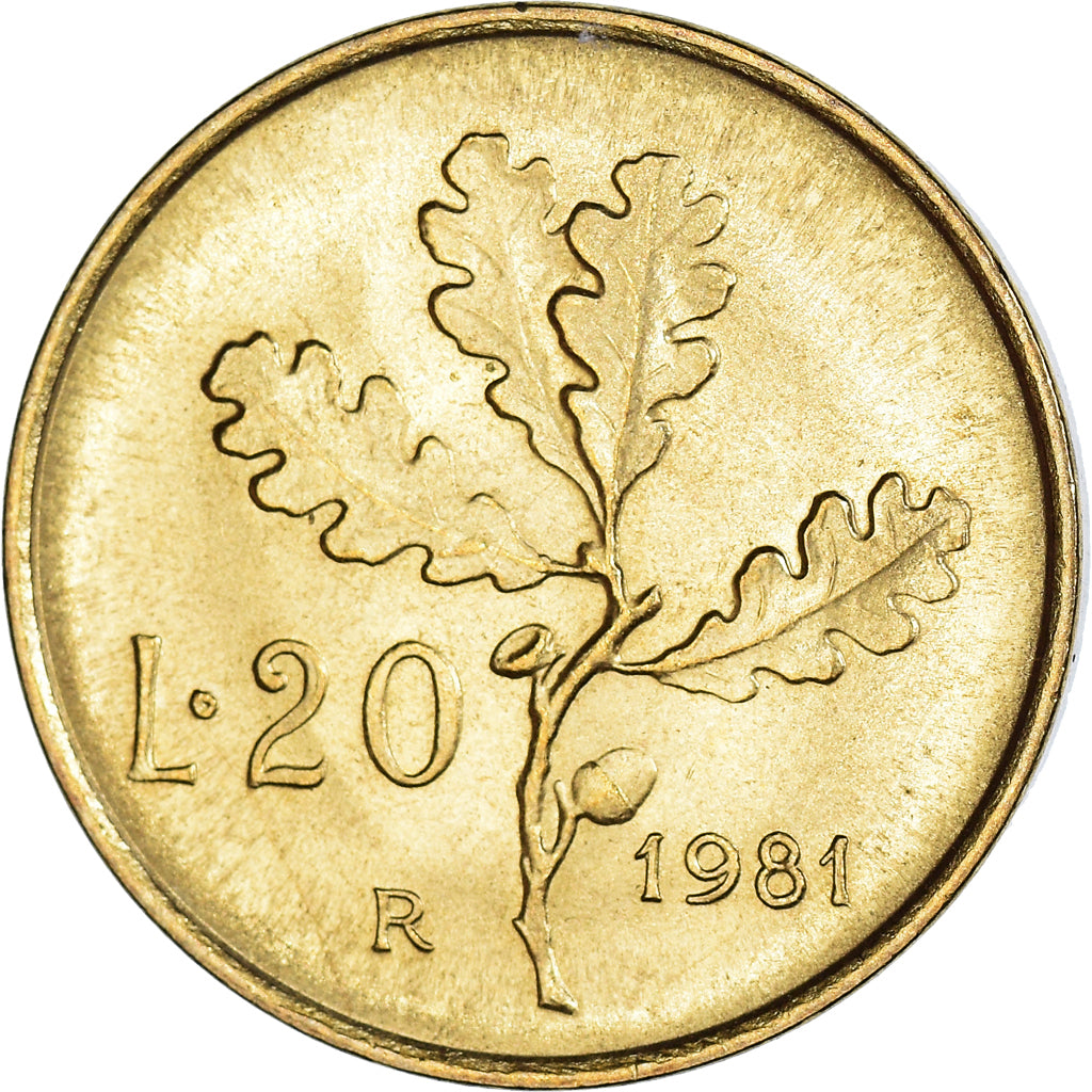 Münze, Italien, 20 Lire, 1981, Rome, SS+, Aluminum-Bronze, KM:97.2