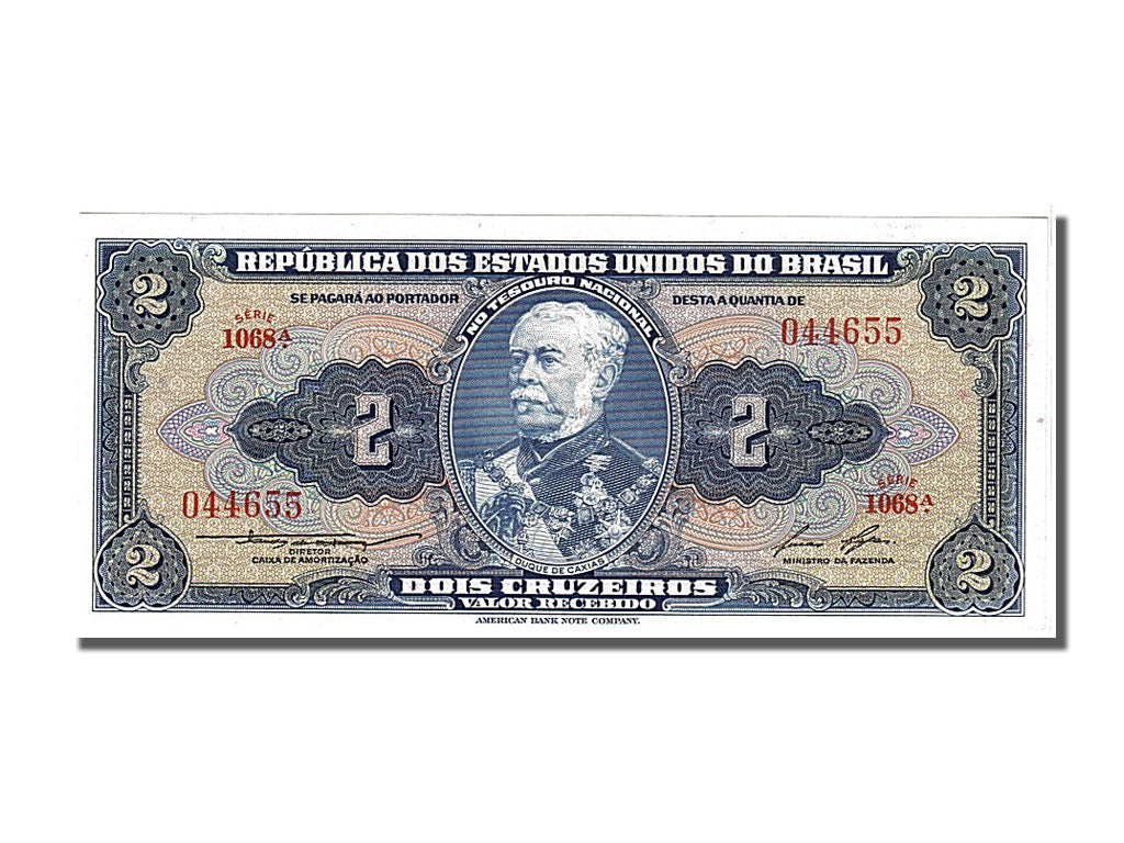 Brazil, 2 Cruzeiros, 1954, KM #151b, UNC(65-70), 044655