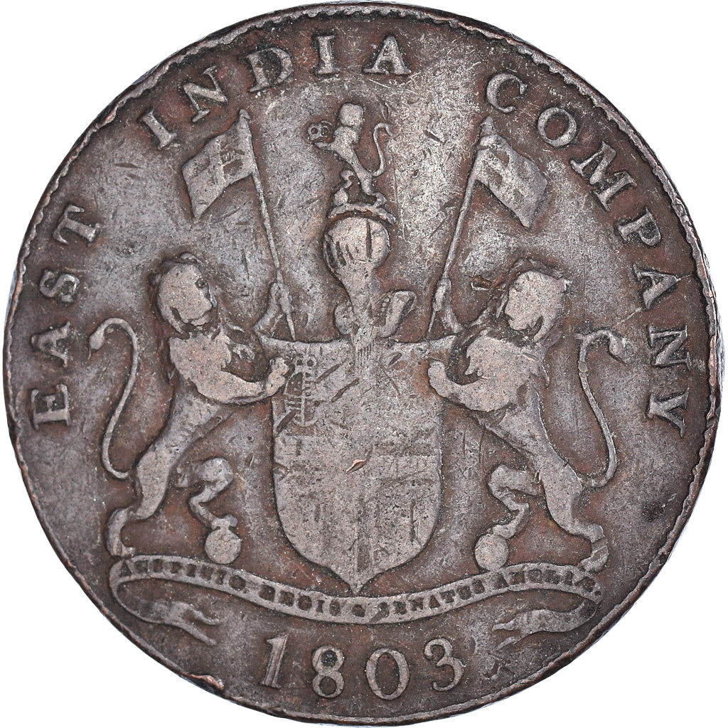 Coin, INDIA-BRITISH, MADRAS PRESIDENCY, 20 Cash, 1803, Soho Mint, Birmingham