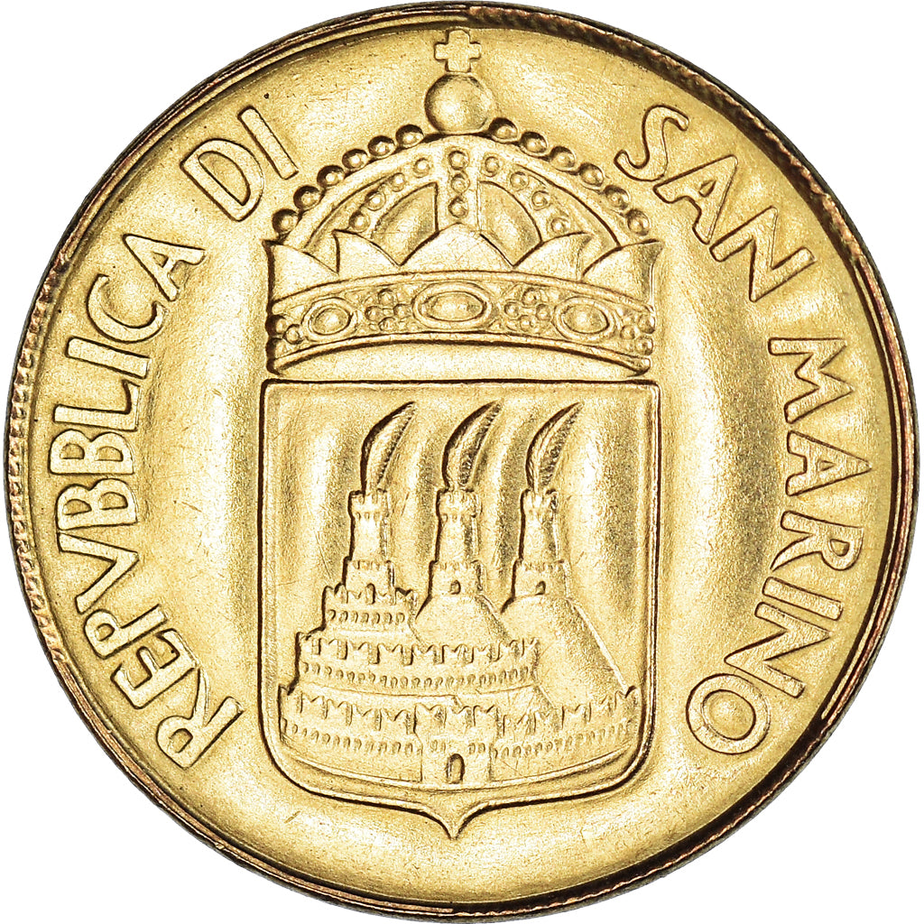 Coin, San Marino, 20 Lire, 1973, FDC, MS(63), Aluminum-Bronze, KM:26