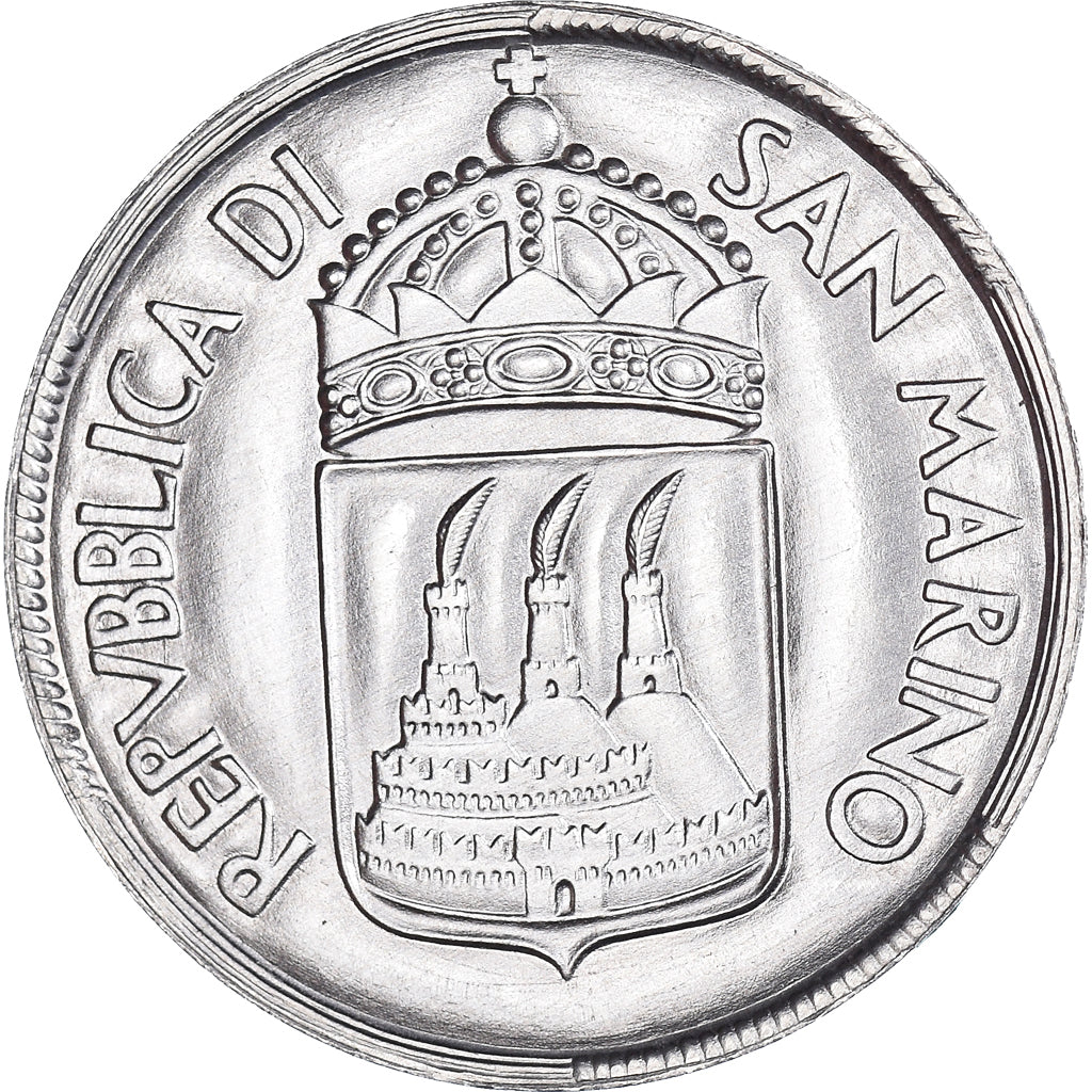 Münze, San Marino, 10 Lire, 1973, VZ+, Aluminium, KM:25