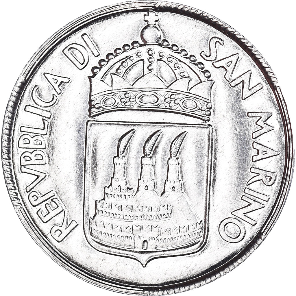 Münze, San Marino, 5 Lire, 1973, Rome, FDC, UNZ, Aluminium, KM:24
