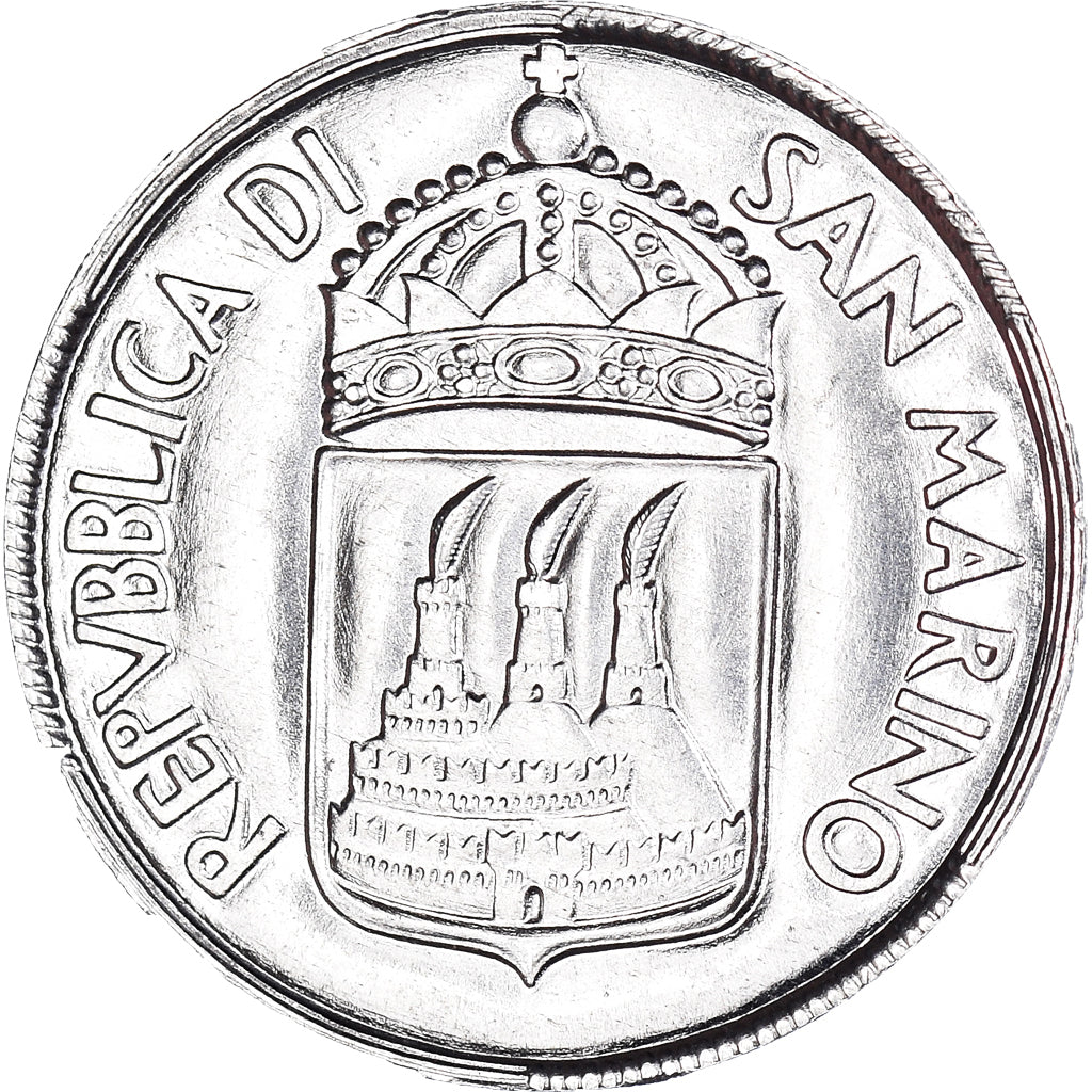 Coin, San Marino, 5 Lire, 1973, Rome, FDC, MS(64), Aluminum, KM:24
