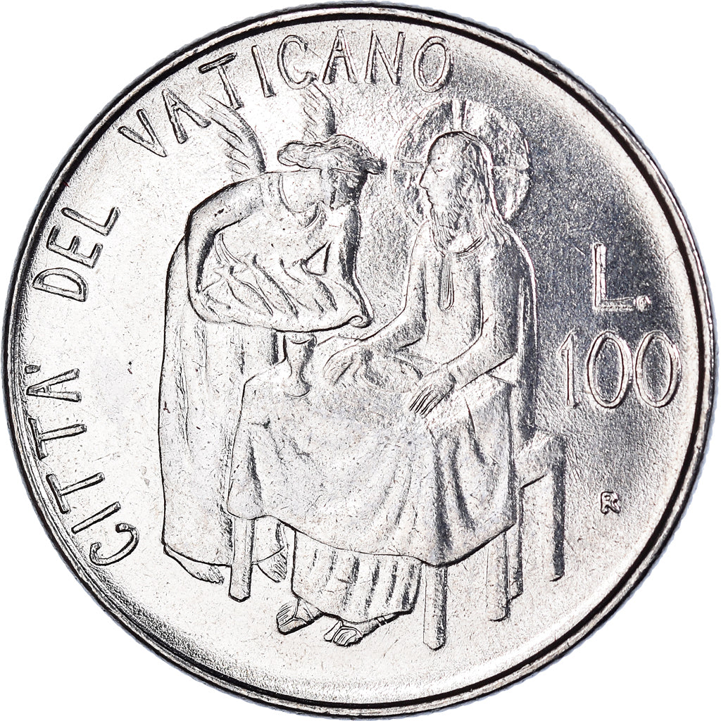 Coin, VATICAN CITY, John Paul II, 100 Lire, 1981, FDC, MS(65-70), Stainless