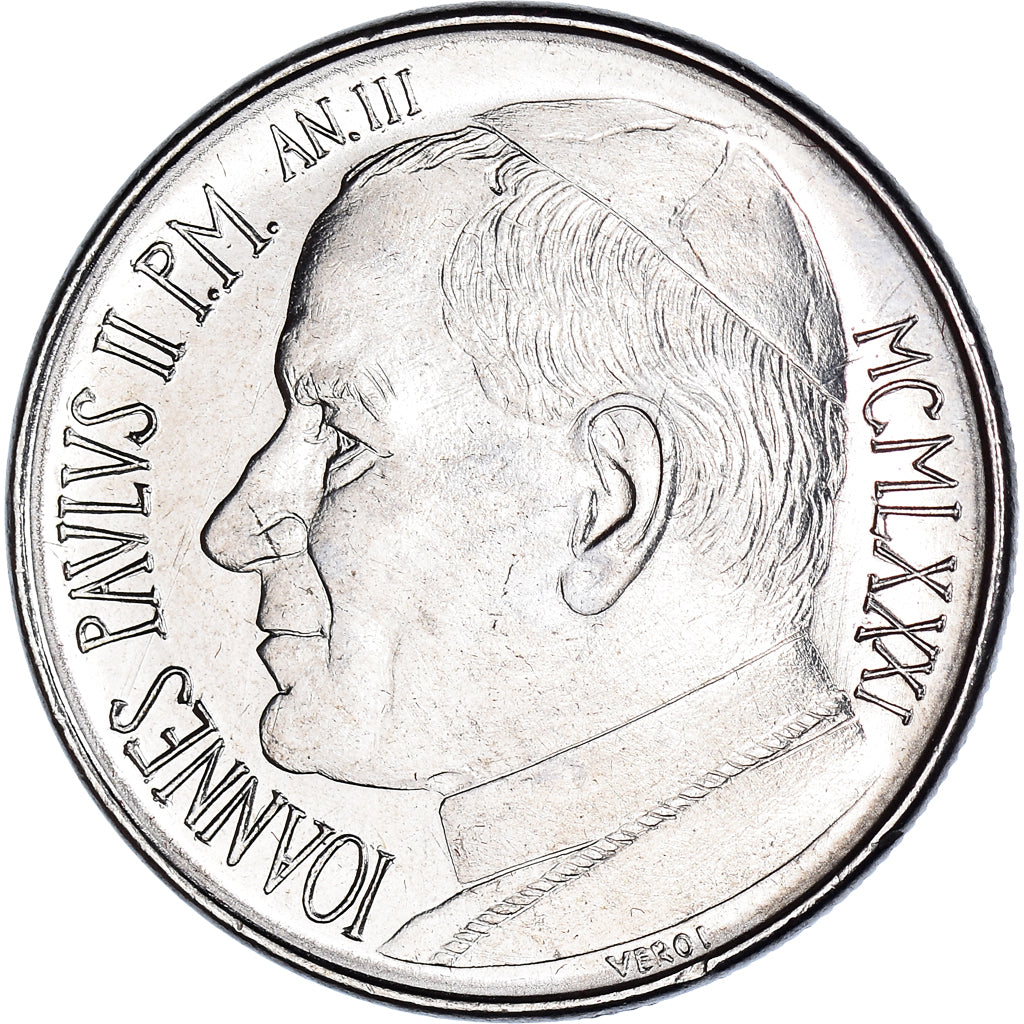 Monnaie, Cité du Vatican, John Paul II, 50 Lire, 1981, Roma, FDC, FDC, Acier