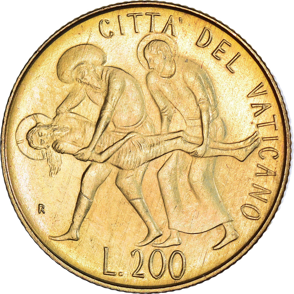 Coin, VATICAN CITY, John Paul II, 200 Lire, 1981, MS(65-70), Aluminum-Bronze