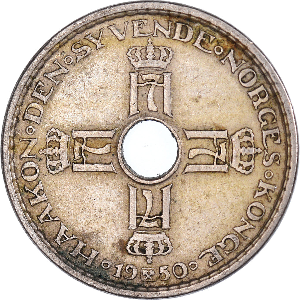 Monnaie, Norvège, 1 Krone, 1950, TTB, Cupro-nickel, KM:385