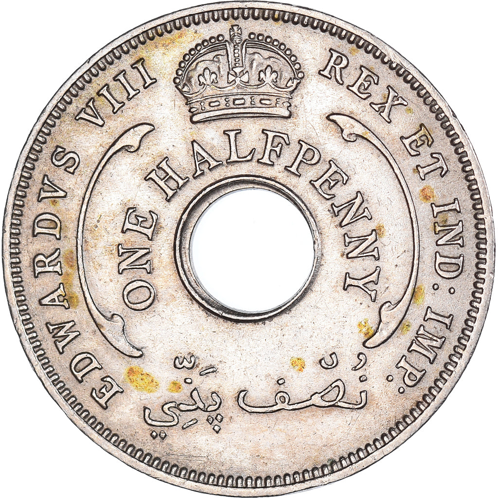 Moneta, AFRICA OCCIDENTALE BRITANNICA, Edward VIII, 1/2 Penny, 1936, BB