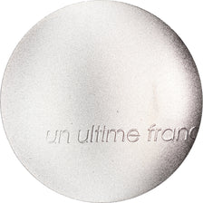 Moneta, Francia, 1 Franc, 2001, Paris, ULTIME FRANC  Philippe Starck., FDC