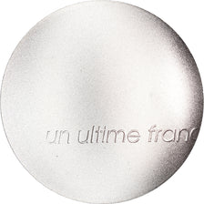 Moneta, Francia, 1 Franc, 2001, Paris, ULTIME FRANC  Philippe Starck., FDC