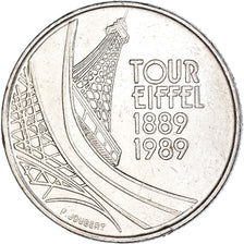 Moeda, França, Tour Eiffel, 5 Francs, 1989, Paris, VF(30-35), Níquel, KM:968