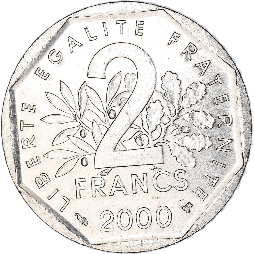 Monnaie, France, Semeuse, 2 Francs, 2000, Paris, O.Roty, TTB, Nickel, KM:942.2