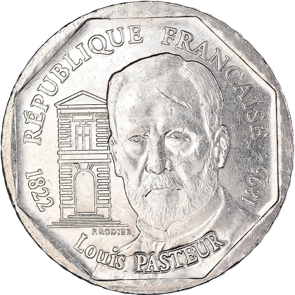 Moneta, Francia, Pasteur, 2 Francs, 1995, MB+, Nichel, KM:1119, Gadoury:549