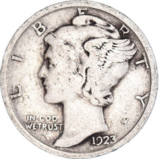 Coin, United States, Mercury Dime, Dime, 1923, U.S. Mint, Philadelphia