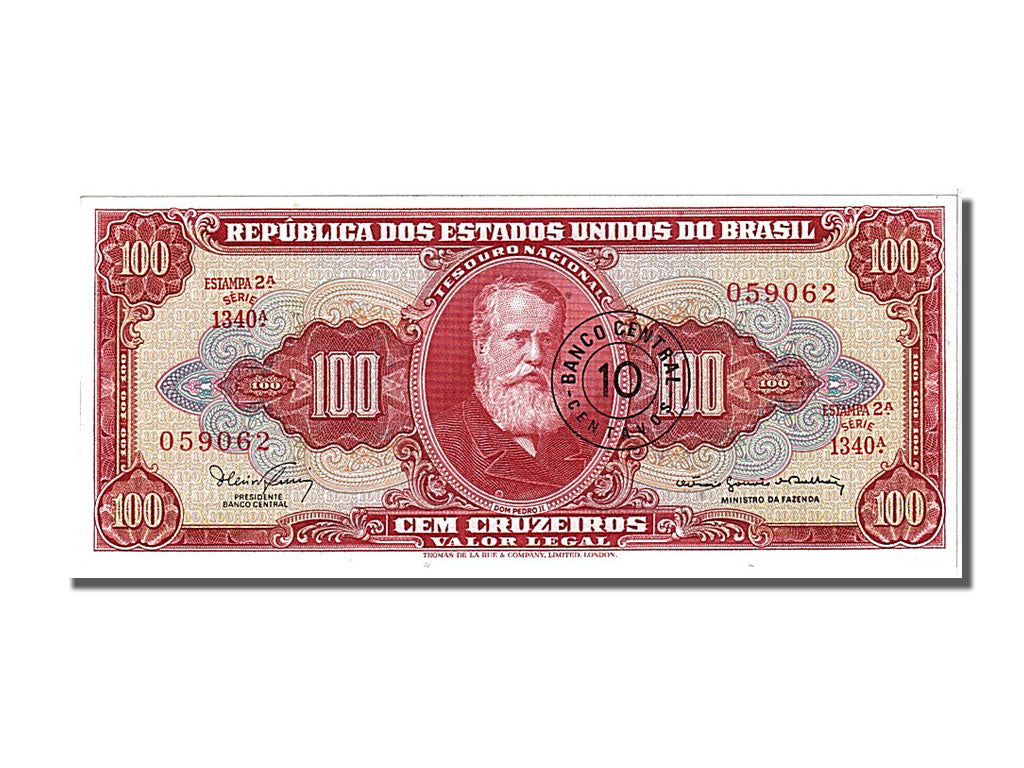 Brésil, 100 Cruzeiros type Dom Pedro II