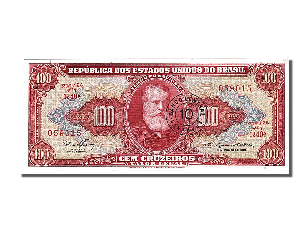 Banknote, Brazil, 10 Centavos on 100 Cruzeiros, 1966, UNC(65-70)