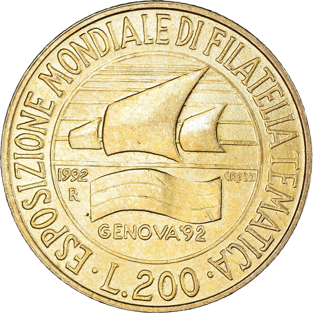 Moneda, Italia, 200 Lire, 1992, Rome, BC+, Aluminio - bronce, KM:151