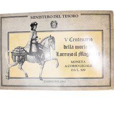 Moneda, Italia, Lorenzo il Magnifico, 500 Lire, 1992, BU, FDC, Plata, KM:149