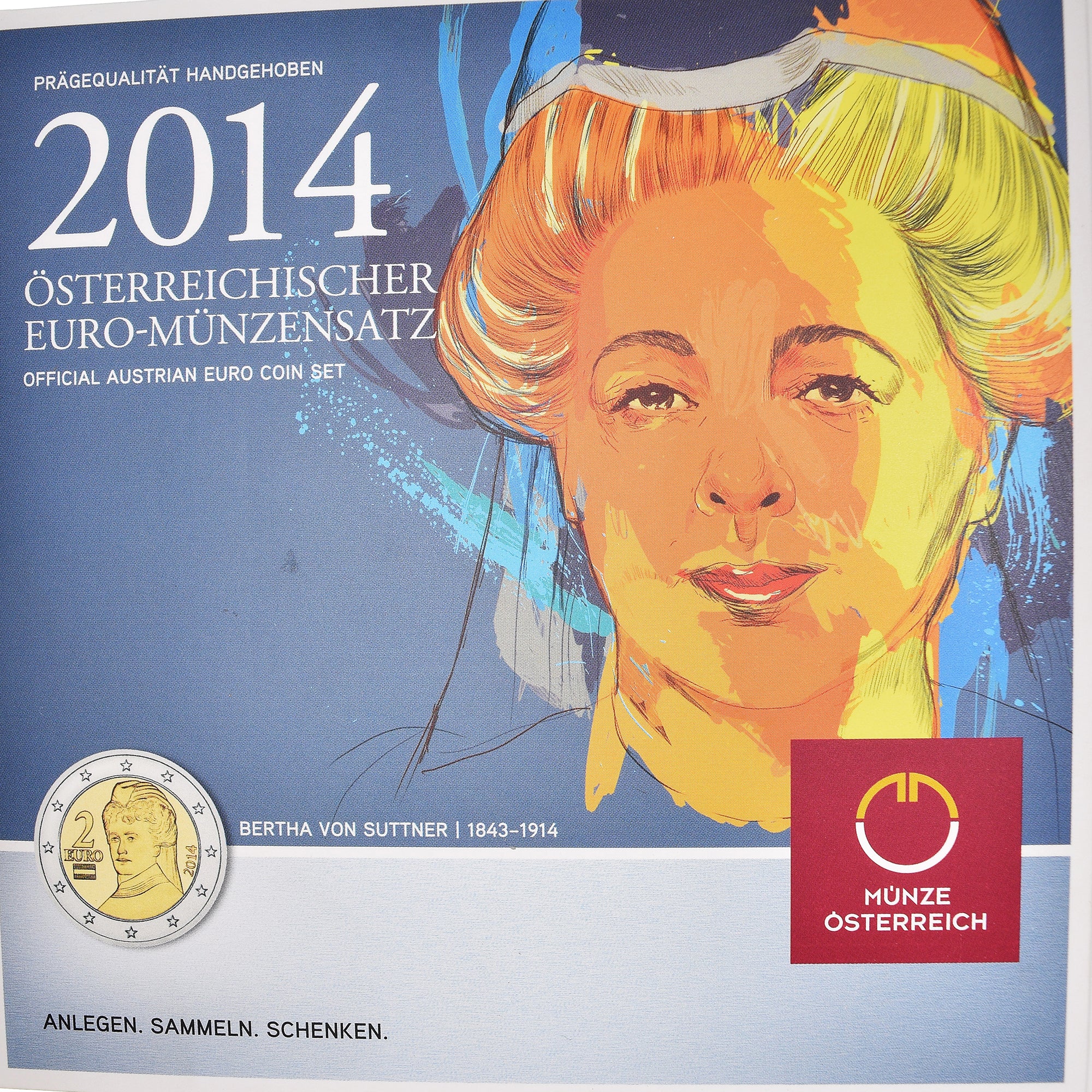 Austria, Euro-Set, 2014, Set 8 Monnaies euro BU., MS(65-70)