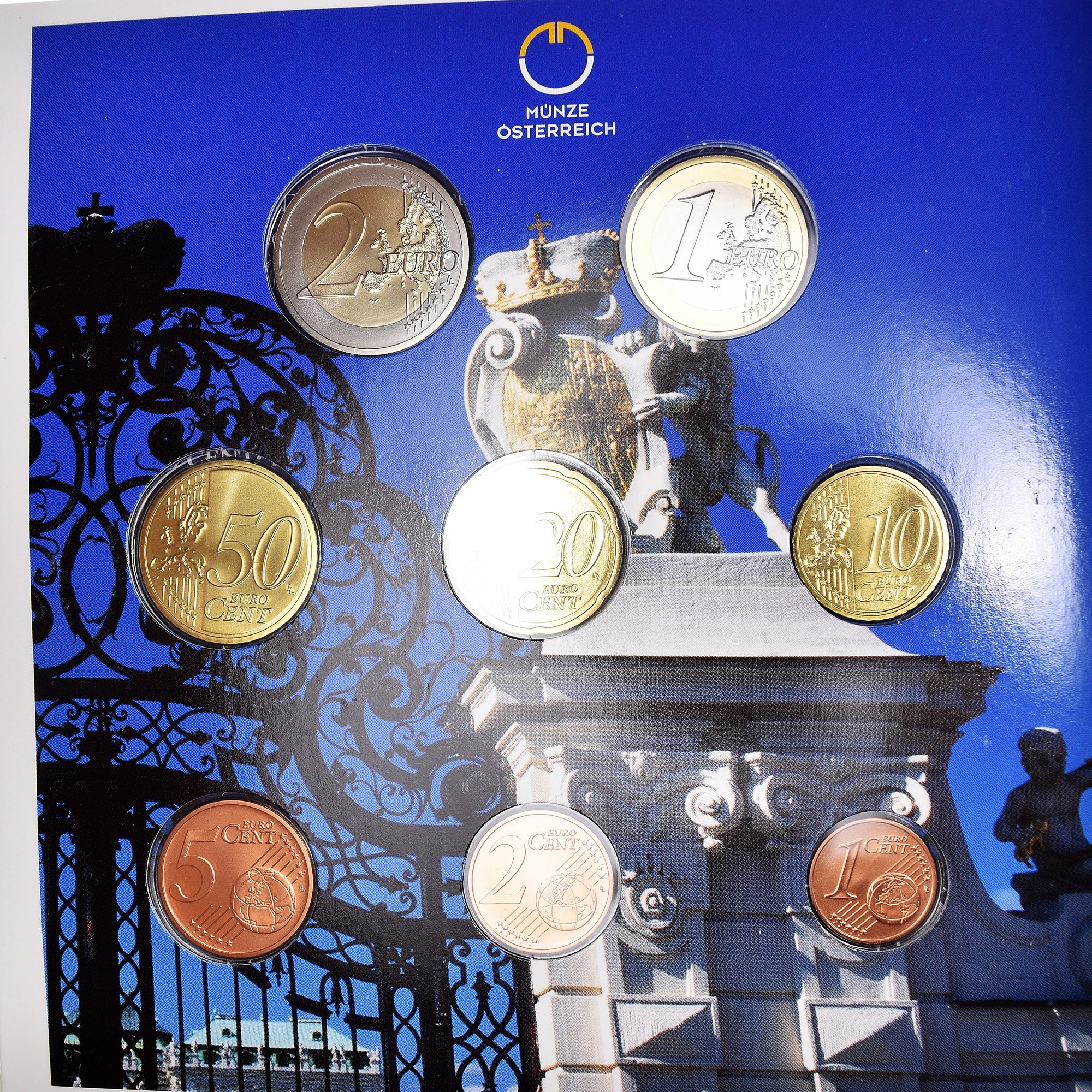 Austria, Euro-Set, 2010, Set 8 Monnaies euro BU., MS(65-70)