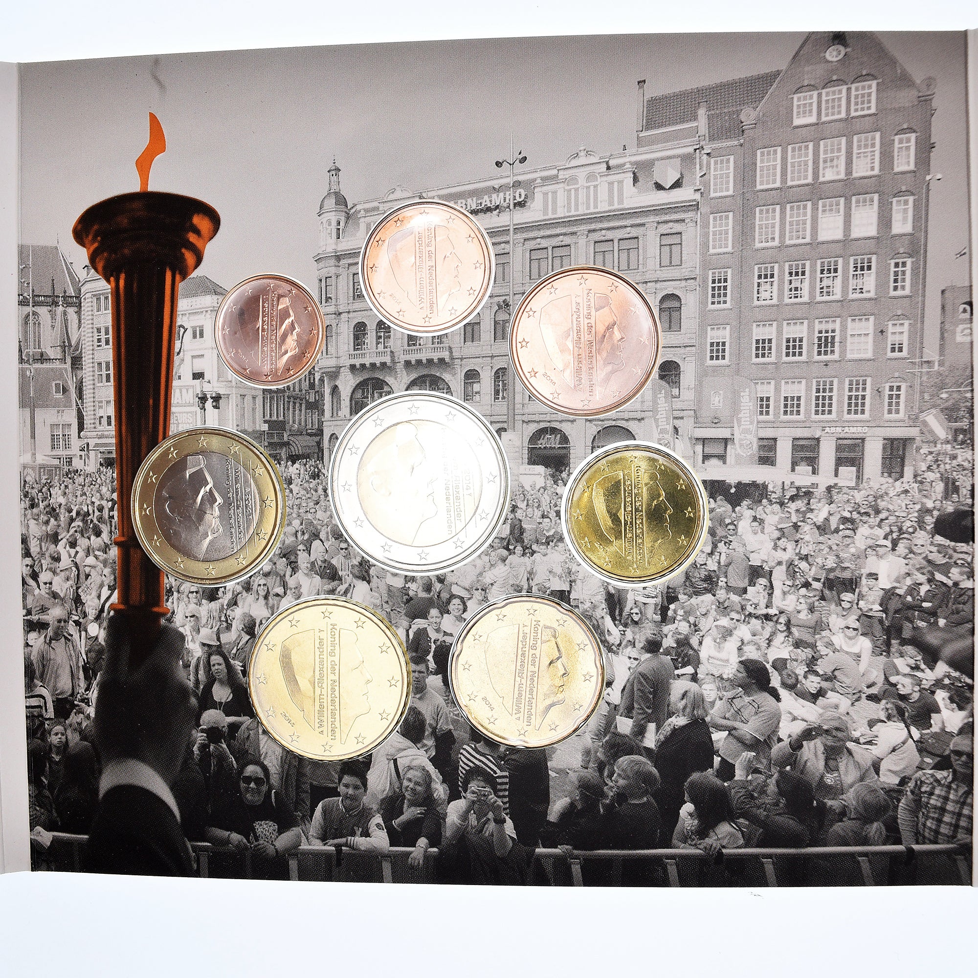 Netherlands, Euro-Set, 2014, Set 8 Monnaies euro BU., MS(65-70)