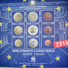 Italy, Euro-Set, 2010, Rome, Set Euro 9 Monnaies.BU, MS(65-70)