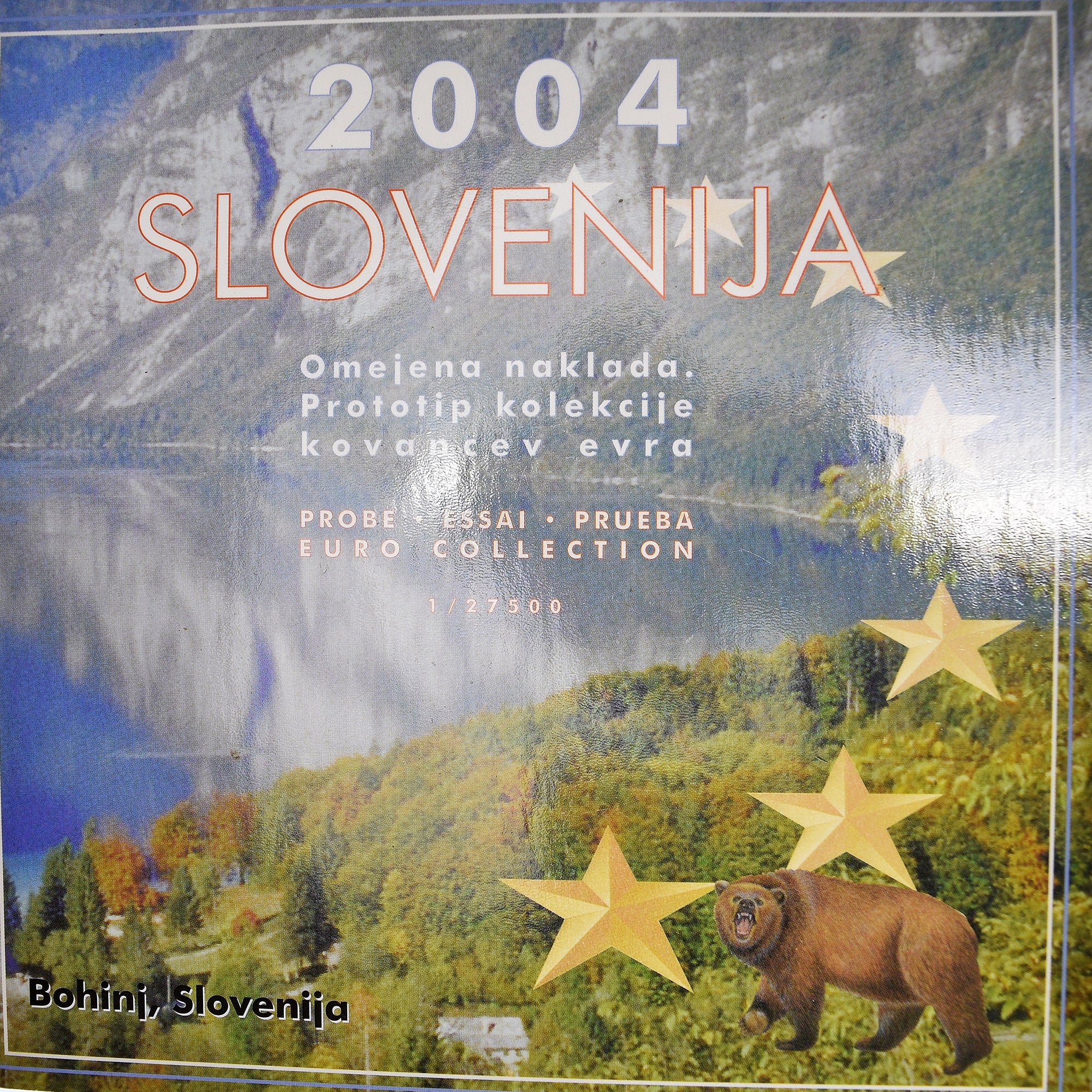 Slovenia, Set, 2004, Set EURO  PROTOTYPE - 9 PIECES - ESSAI - 2004, MS(65-70)