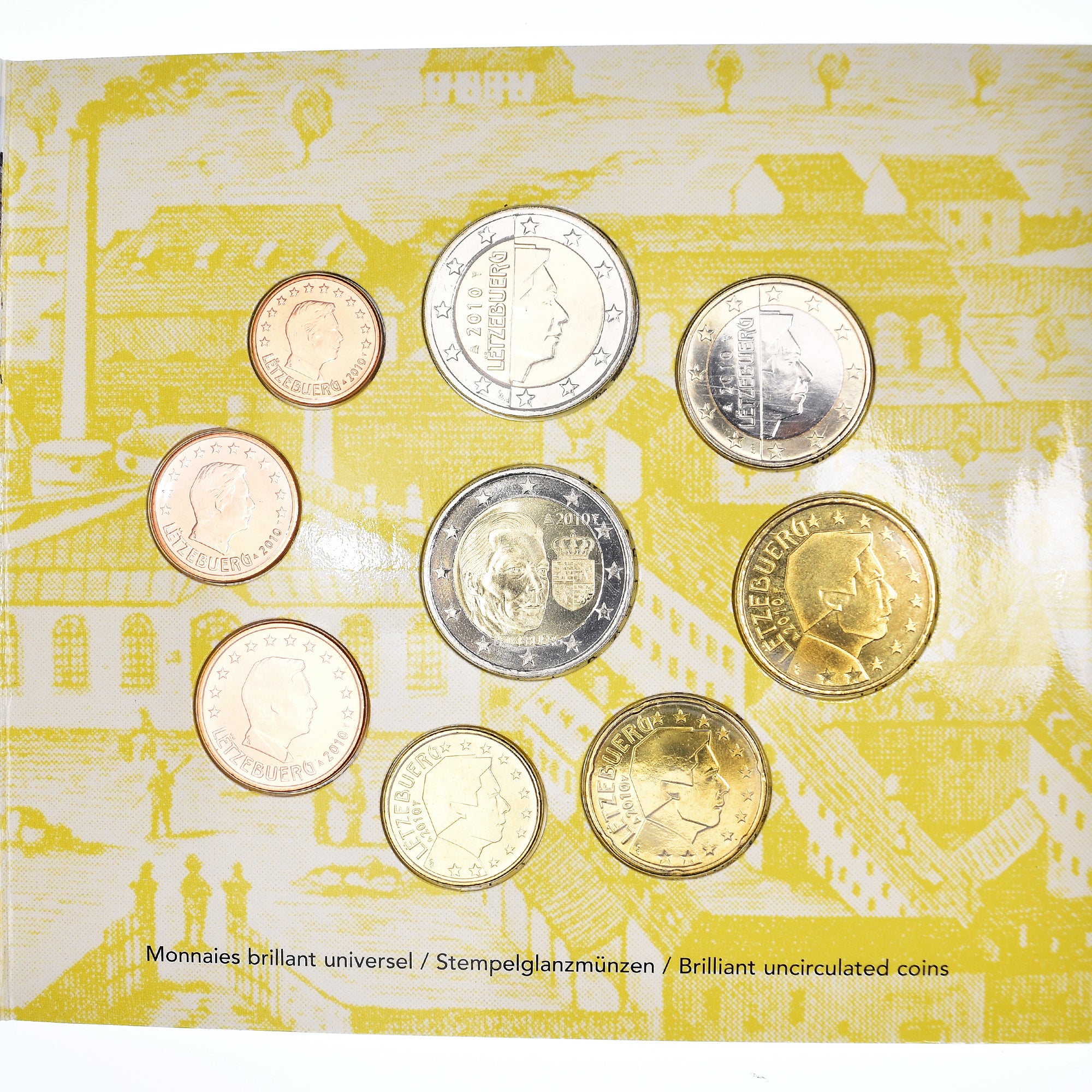 Luxembourg, Euro-Set, 2010, Set 9 monnaies EURO BU, MS(65-70)