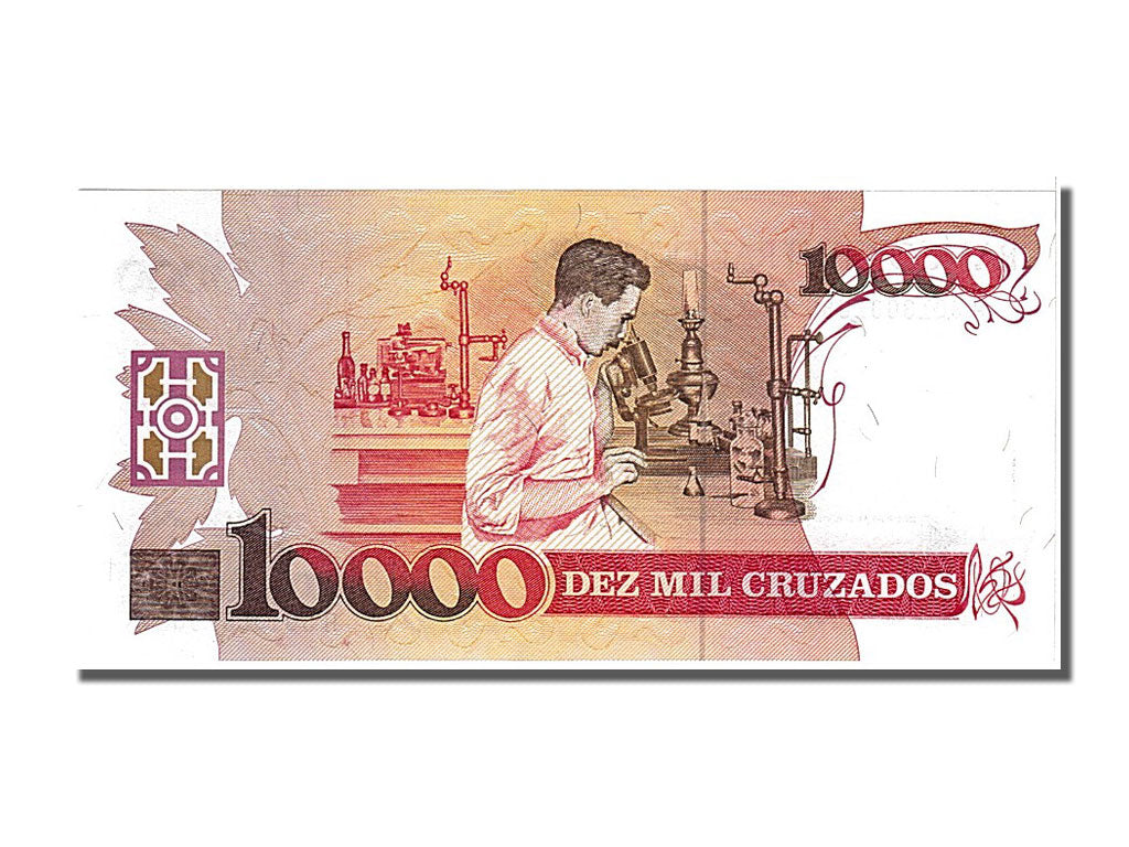 Brazil, 10 Cruzados Novos on 10,000 Cruzados, 1989, KM #218a, UNC(65-70),...