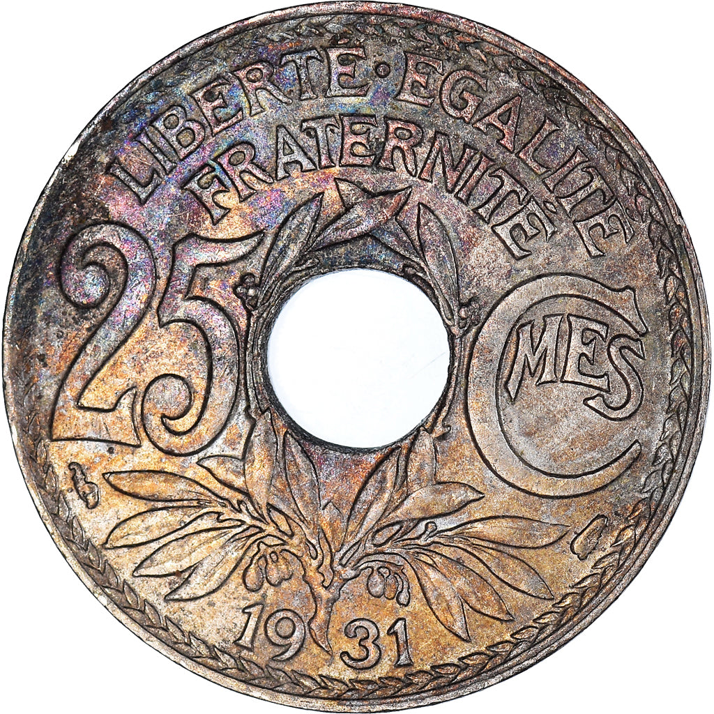 Munten, Frankrijk, 25 Centimes, 1931, ZF, Cupro-nikkel, Gadoury:380