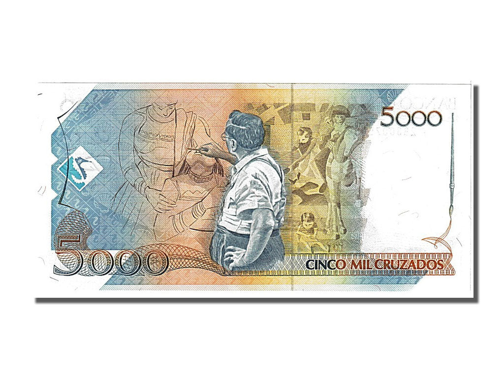 Brazil, 5 Cruzados Novos on 5000 Cruzados, 1989, KM #217a, VG(8-10), 2830075060