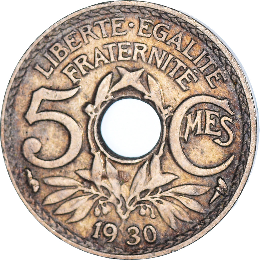 Munten, Frankrijk, Lindauer, 5 Centimes, 1930, ZF+, Cupro-nikkel, KM:875