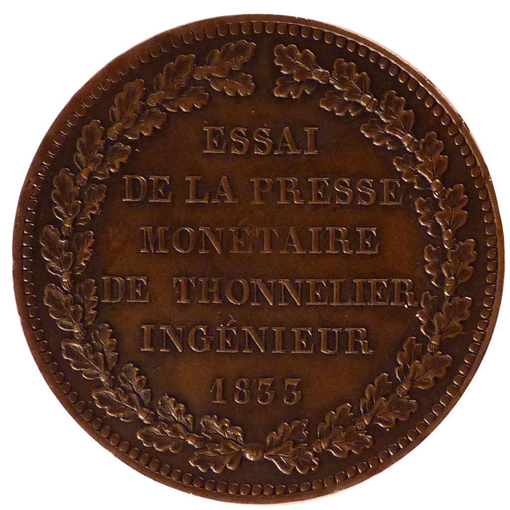 Coin, France, 5 Francs, 1833, Paris, AU(50-53), Bronze