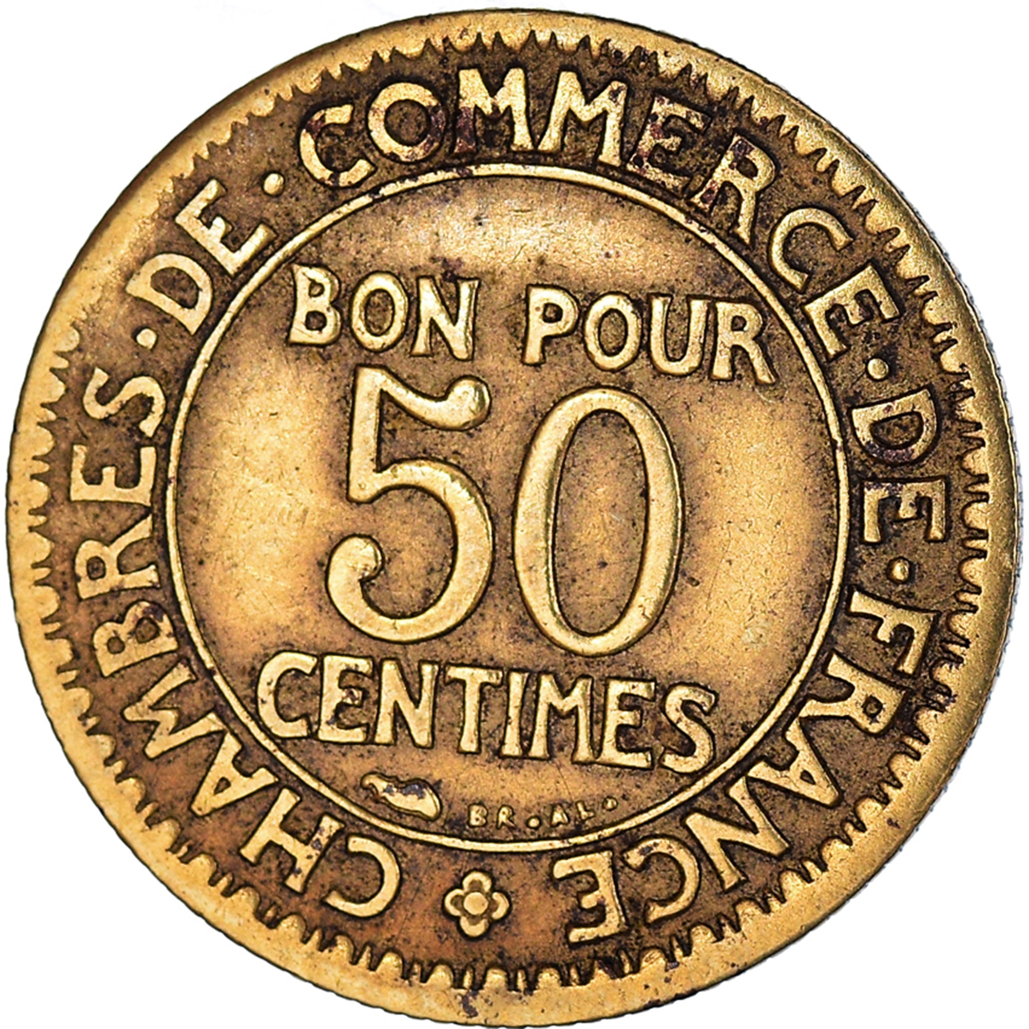 Moneta, Francja, Chambre de commerce, 50 Centimes, 1923, Paris, VF(20-25)