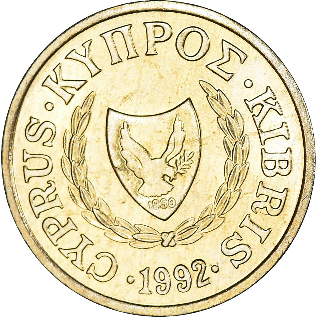 Monnaie, Chypre, Cent, 1992, SPL, Nickel-Cuivre, KM:53.3