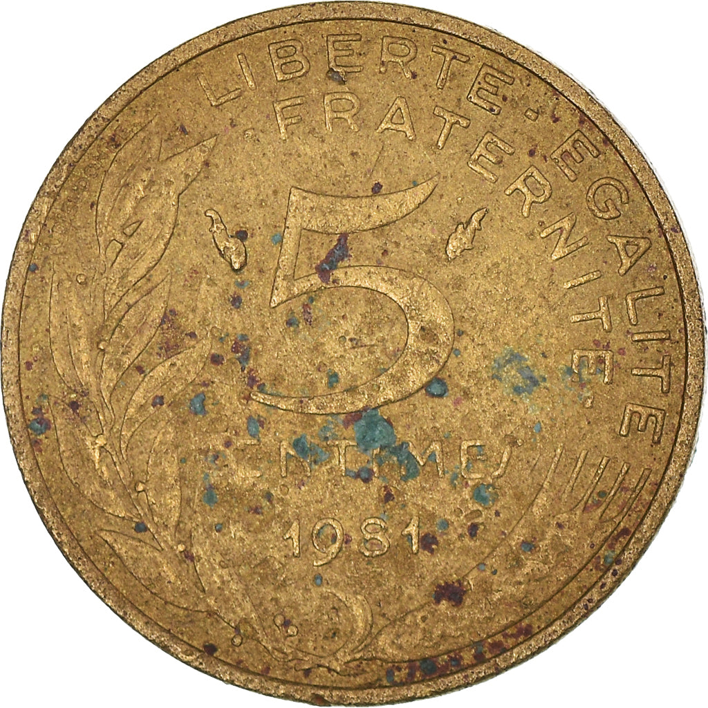 Munten, Frankrijk, Marianne, 5 Centimes, 1981, Paris, FR+, Aluminum-Bronze