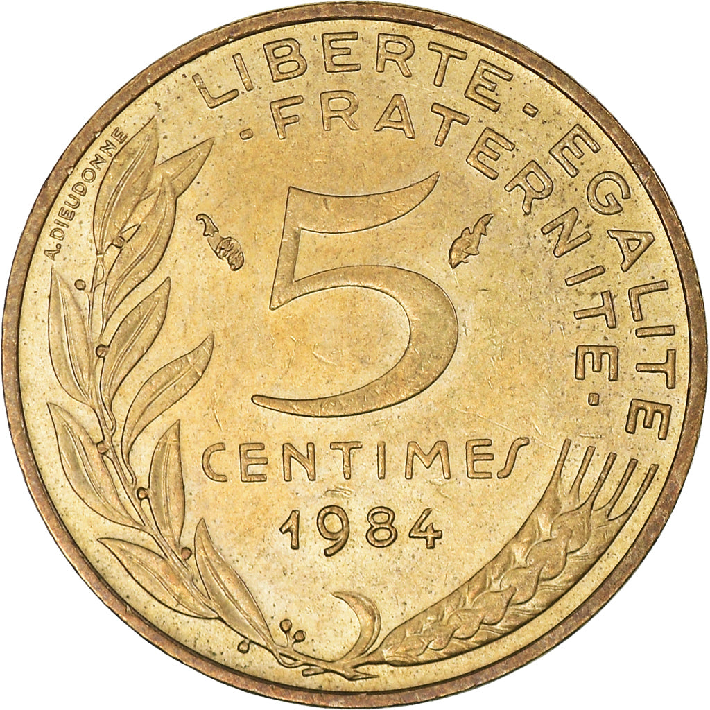 Münze, Frankreich, Marianne, 5 Centimes, 1984, Paris, SS+, Aluminum-Bronze