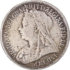 Monnaie, Grande-Bretagne, Victoria, Florin, Two Shillings, 1895, TB, Argent