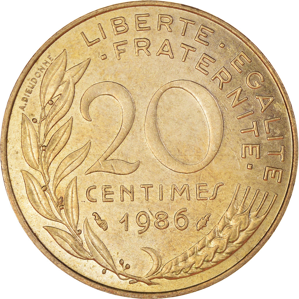 Moneta, Francia, Marianne, 20 Centimes, 1986, Paris, SPL, Alluminio-bronzo