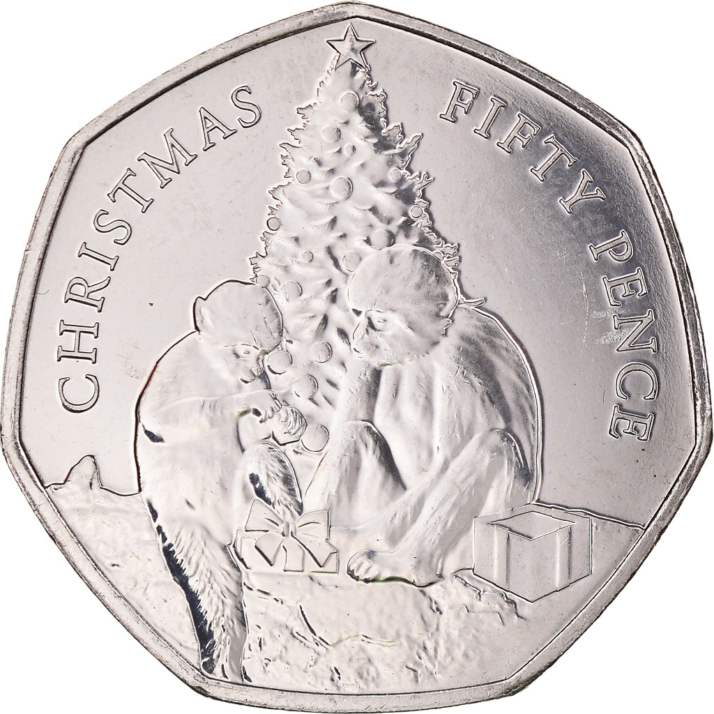 Coin, Gibraltar, 50 Pence, 2021, Pobjoy Mint, Christmas, MS(63), Cupronickel