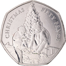 Coin, Gibraltar, 50 Pence, 2021, Pobjoy Mint, Christmas, MS(63), Cupronickel