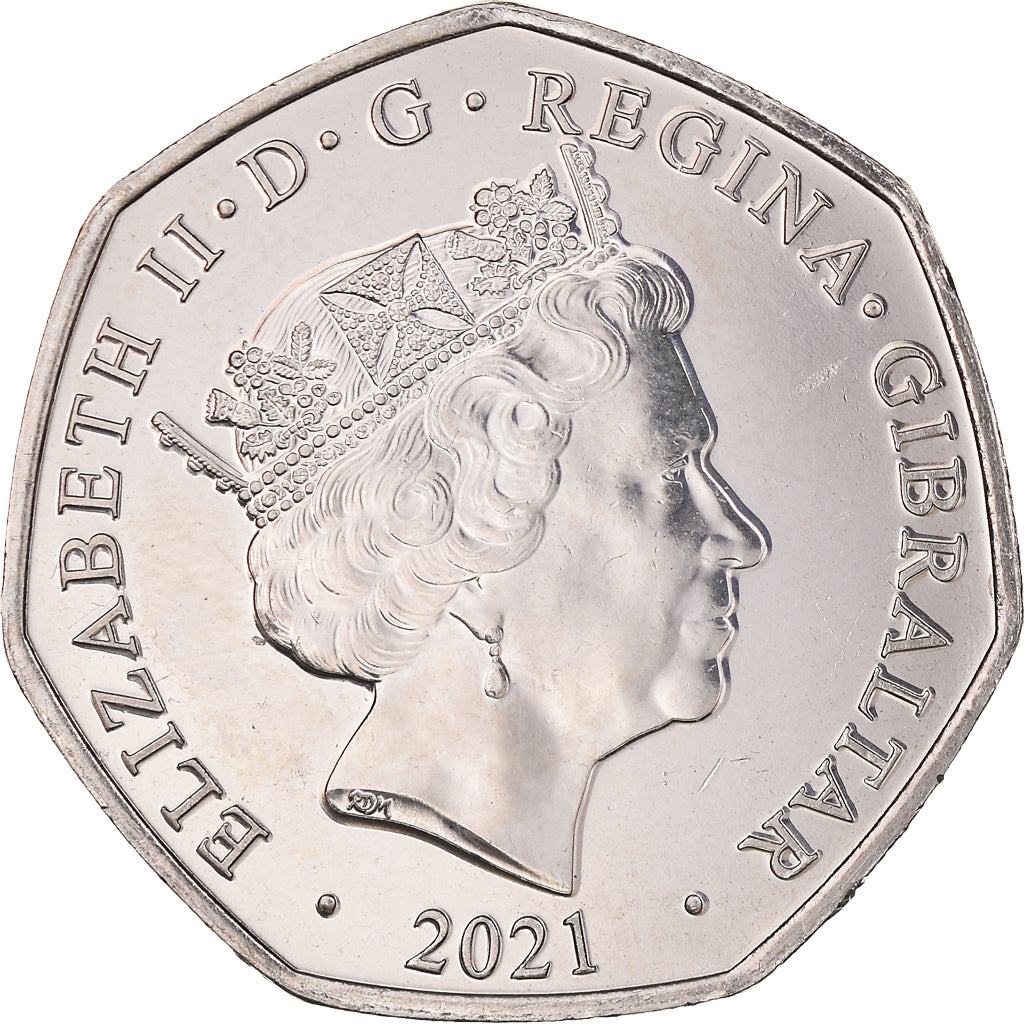 Coin, Gibraltar, 50 Pence, 2021, Pobjoy Mint, Christmas, MS(63), Cupronickel