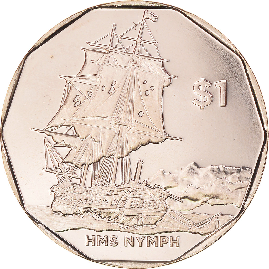 Coin, BRITISH VIRGIN ISLANDS, Dollar, 2022, HMS Nymph.FDC, MS(65-70), Virenium