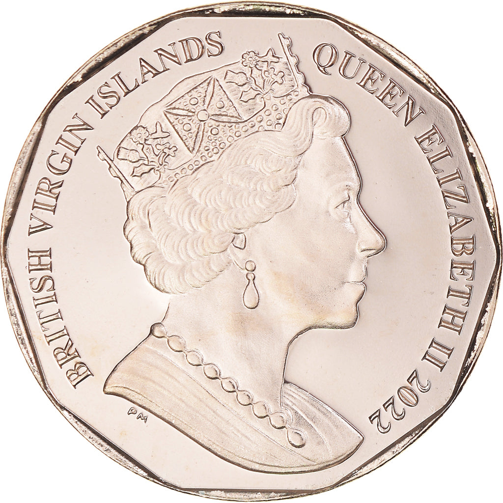 Coin, BRITISH VIRGIN ISLANDS, Dollar, 2022, HMS Nymph.FDC, MS(65-70), Virenium