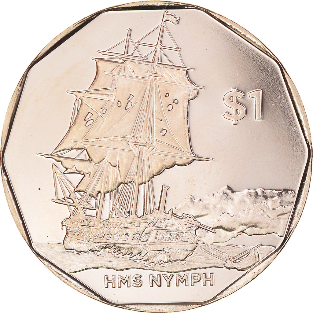 Coin, BRITISH VIRGIN ISLANDS, Dollar, 2022, HMS Nymph.FDC, MS(65-70), Virenium