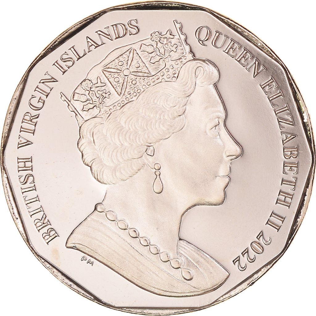 Coin, BRITISH VIRGIN ISLANDS, Dollar, 2022, HMS Nymph.FDC, MS(65-70), Virenium