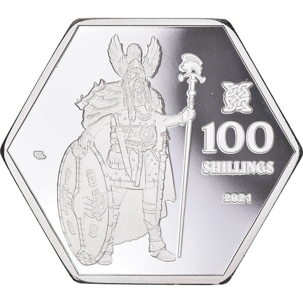 Münze, Scotland, 100 Shillings, 2021, Outer Hebrides. guerrier BE, STGL, Silver