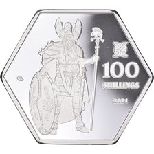 Münze, Scotland, 100 Shillings, 2021, Outer Hebrides. guerrier BE, STGL, Silver