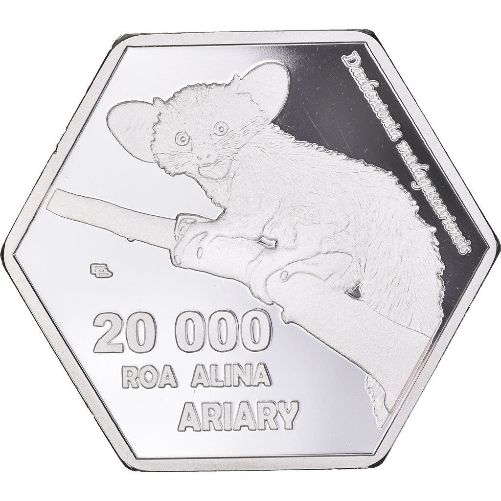 Coin, Madagascar, 20 000 Ariary, 2021, Nosy Boraha.BE, MS(65-70), Cupronickel